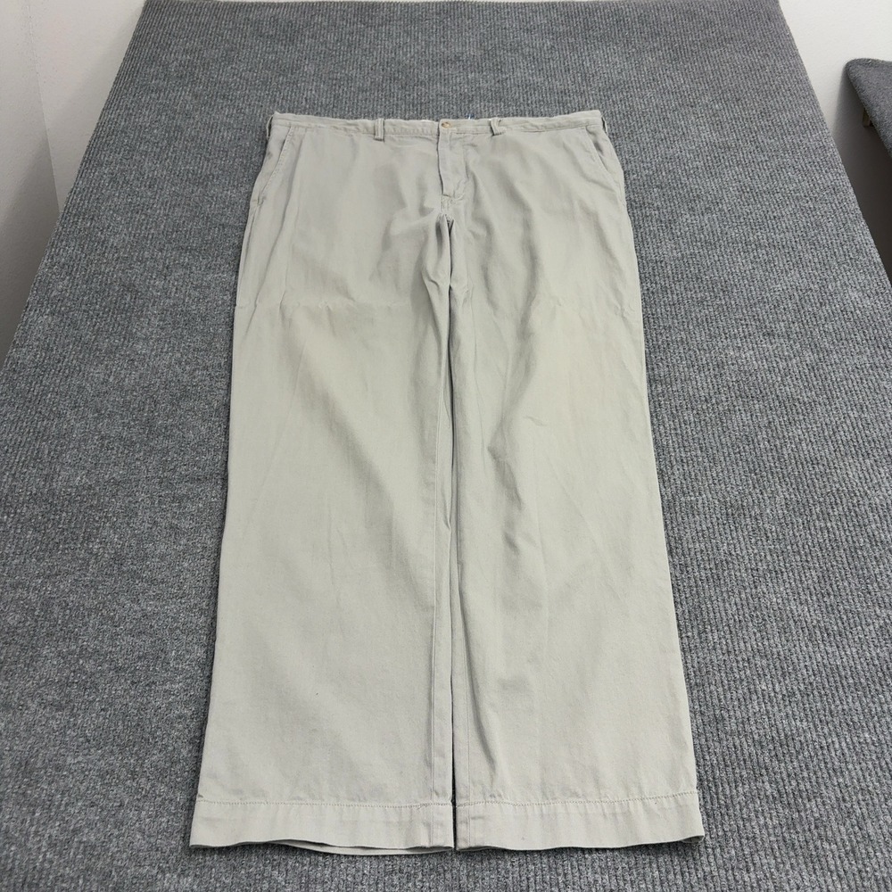Polo Ralph Lauren Chino Pants Mens 42/32 Khaki Cotton Twill Classic Fit Casual